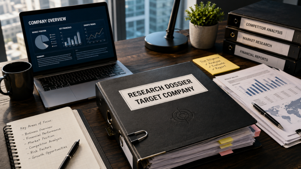 Research Dossier Target Company: A Complete Guide to Smarter Company Research